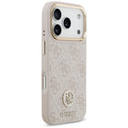 Husă Guess Hardcase 4G Strass Logo & Big Strap pentru iPhone 17 Pro Max – roz — imagine 3
