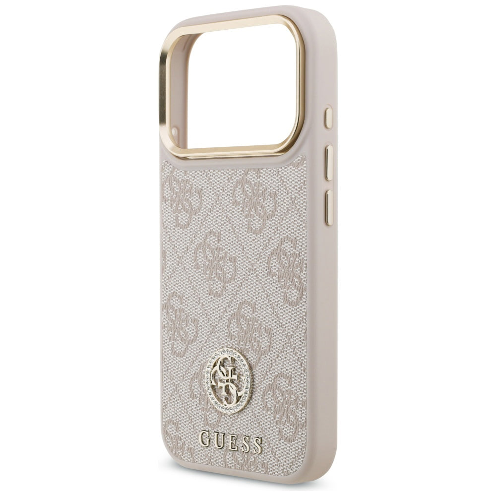 Husă Guess Hardcase 4G Strass Logo & Big Strap pentru iPhone 17 Pro Max – roz — imagine 4
