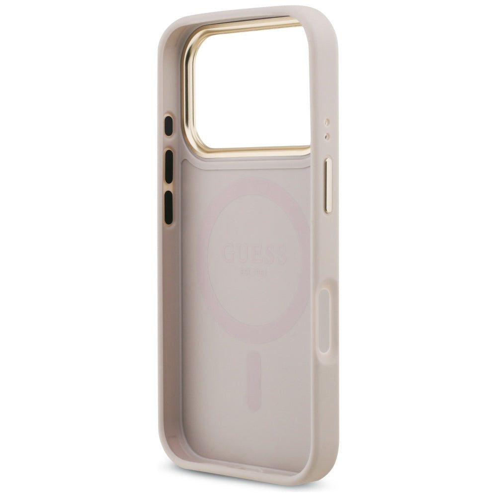 Husă Guess Hardcase 4G Strass Logo & Big Strap pentru iPhone 17 Pro Max – roz — imagine 5