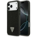 Husă Guess Rhinestone Triangle Logo pentru iPhone 17 Pro Max – negru — imagine 1