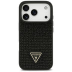Husă Guess Rhinestone Triangle Logo pentru iPhone 17 Pro Max – negru — imagine 2
