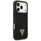 Husă Guess Rhinestone Triangle Logo pentru iPhone 17 Pro Max – negru — imagine 4