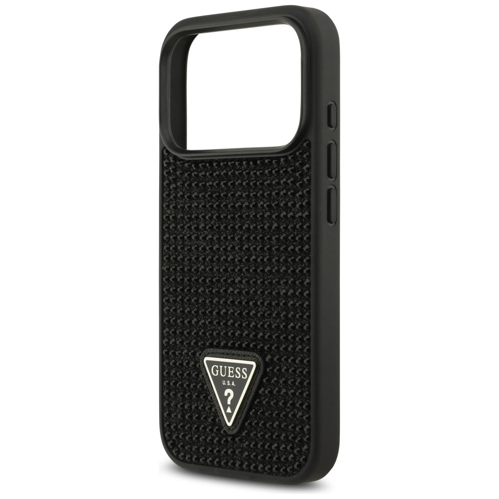 Husă Guess Rhinestone Triangle Logo pentru iPhone 17 Pro Max – negru — imagine 5