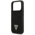 Husă Guess Rhinestone Triangle Logo pentru iPhone 17 Pro Max – negru — imagine 5
