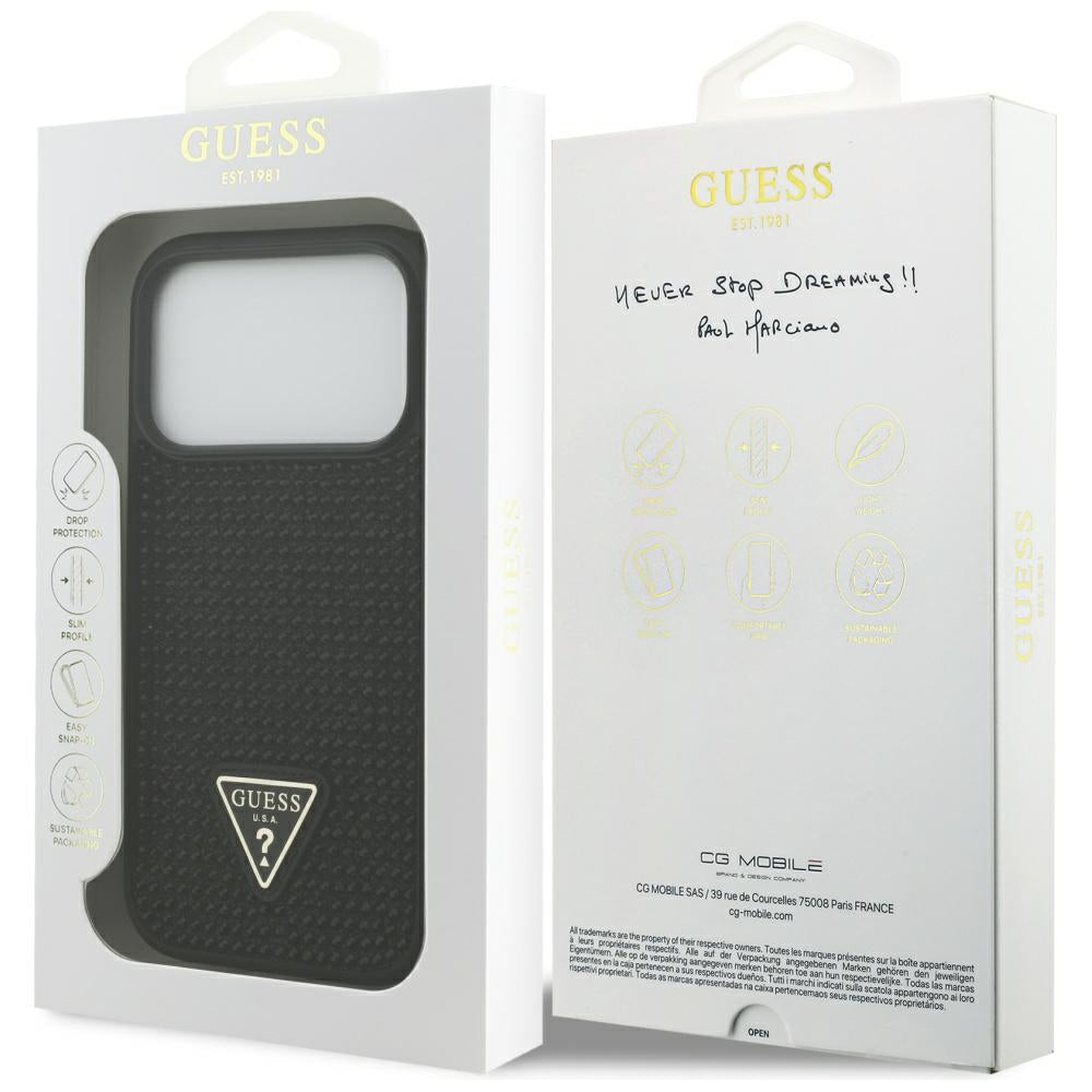 Husă Guess Rhinestone Triangle Logo pentru iPhone 17 Pro Max – negru — imagine 7