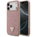 Husă Guess Rhinestone Triangle Logo pentru iPhone 17 Pro Max – roz — imagine 1