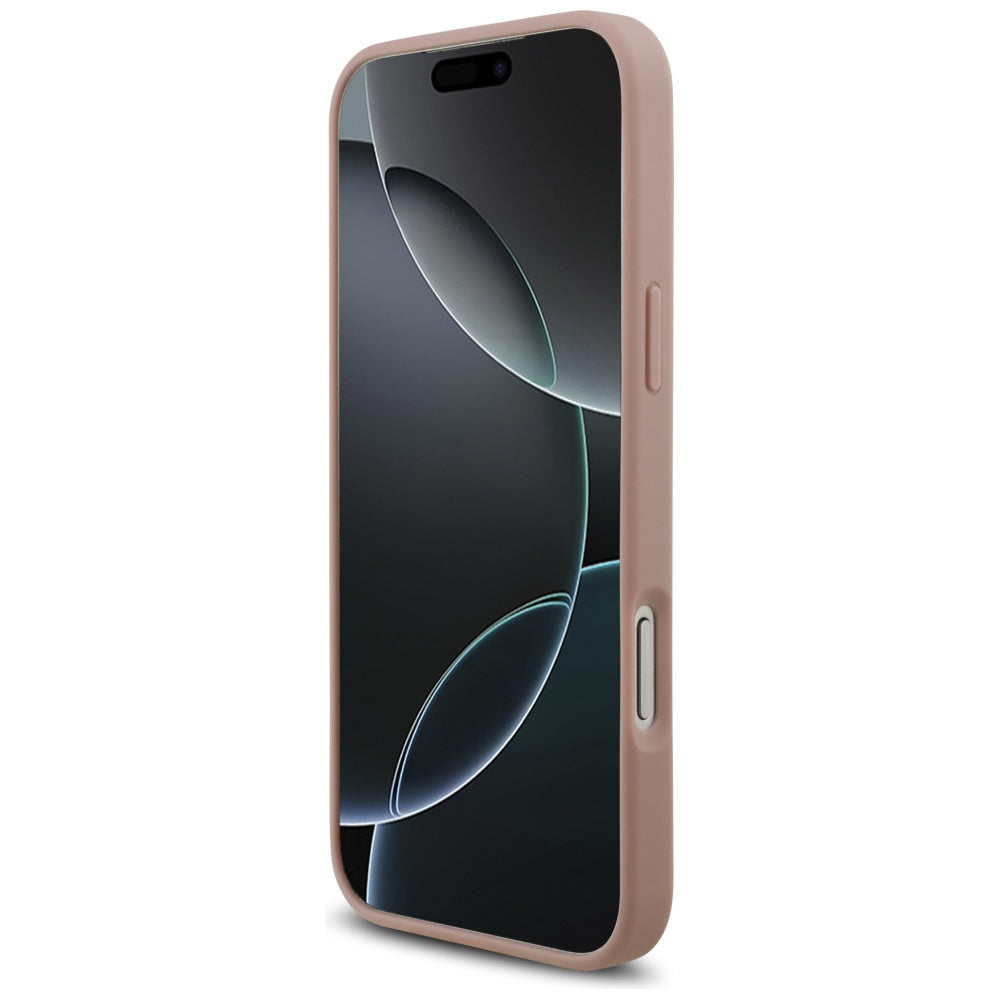 Husă Guess Rhinestone Triangle Logo pentru iPhone 17 Pro Max – roz — imagine 3