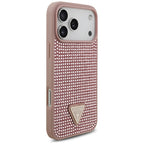 Husă Guess Rhinestone Triangle Logo pentru iPhone 17 Pro Max – roz — imagine 4