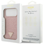 Husă Guess Rhinestone Triangle Logo pentru iPhone 17 Pro Max – roz — imagine 7