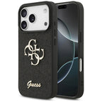 Husă Guess Fixed Glitter Big 4G pentru iPhone 17 Pro Max – negru (GUHCP17XHG4SGK) — imagine 1
