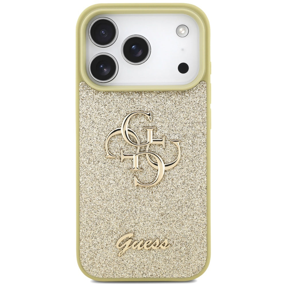 Husă Guess Fixed Glitter Big 4G pentru iPhone 17 Pro Max – auriu — imagine 2