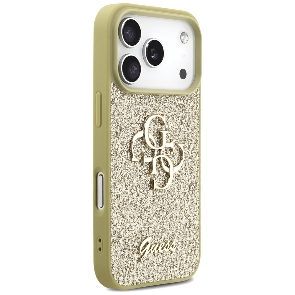 Husă Guess Fixed Glitter Big 4G pentru iPhone 17 Pro Max – auriu — imagine 4