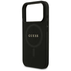Husă Guess Saffiano MagSafe pentru iPhone 17 Pro Max – negru (GUHMP17XPSAHMCK) — imagine 3