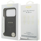 Husă Guess Saffiano MagSafe pentru iPhone 17 Pro Max – negru (GUHMP17XPSAHMCK) — imagine 7