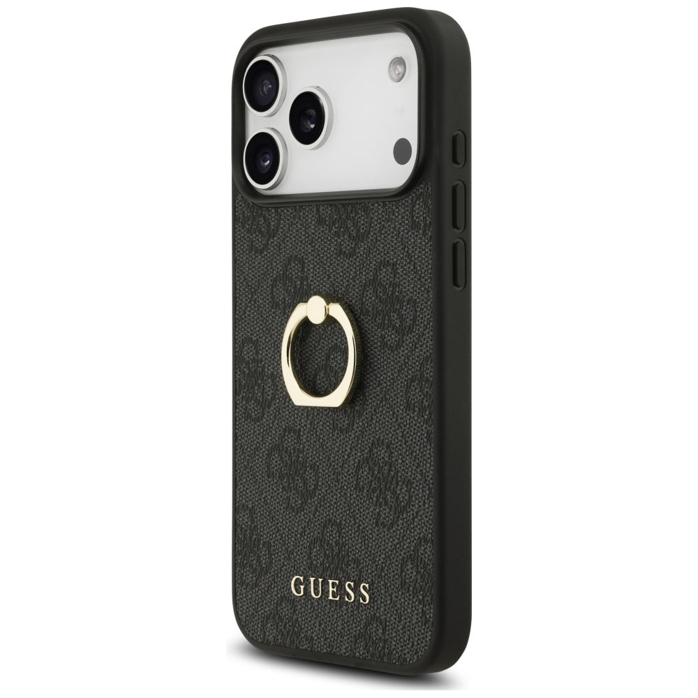 Husă Guess Hardcase 4G Ring Stand pentru iPhone 17 Pro Max – negru — imagine 4