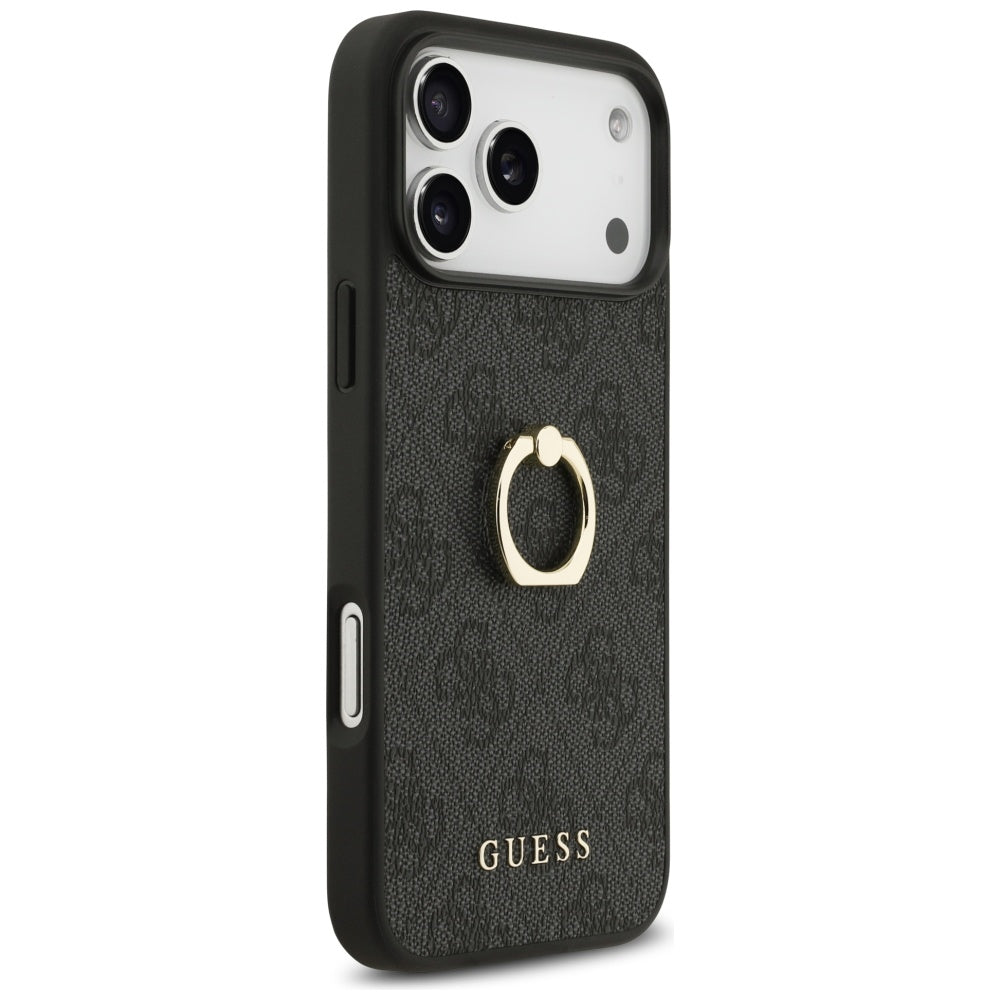 Husă Guess Hardcase 4G Ring Stand pentru iPhone 17 Pro Max – negru — imagine 5