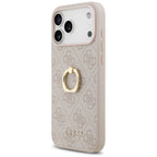 Husă Guess Hardcase 4G Ring Stand pentru iPhone 17 Pro Max – roz — imagine 4