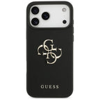 Husă Guess Hardcase 4G Grained Big and Classic Logo pentru iPhone 17 Pro Max – negru (GUHCP17XPGT4MBK) — imagine 2