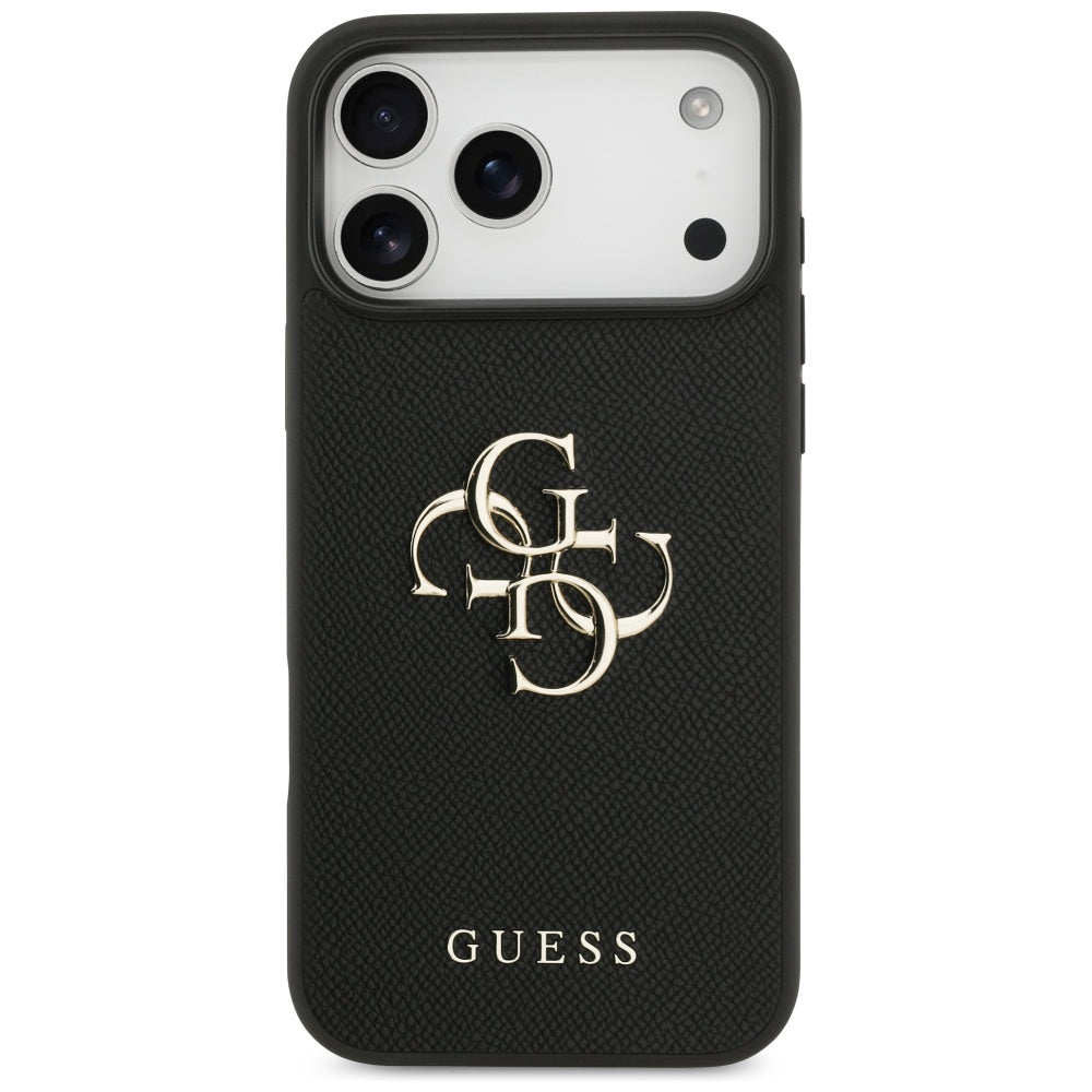 Husă Guess Hardcase 4G Grained Big and Classic Logo pentru iPhone 17 Pro Max – negru (GUHCP17XPGT4MBK) — imagine 2