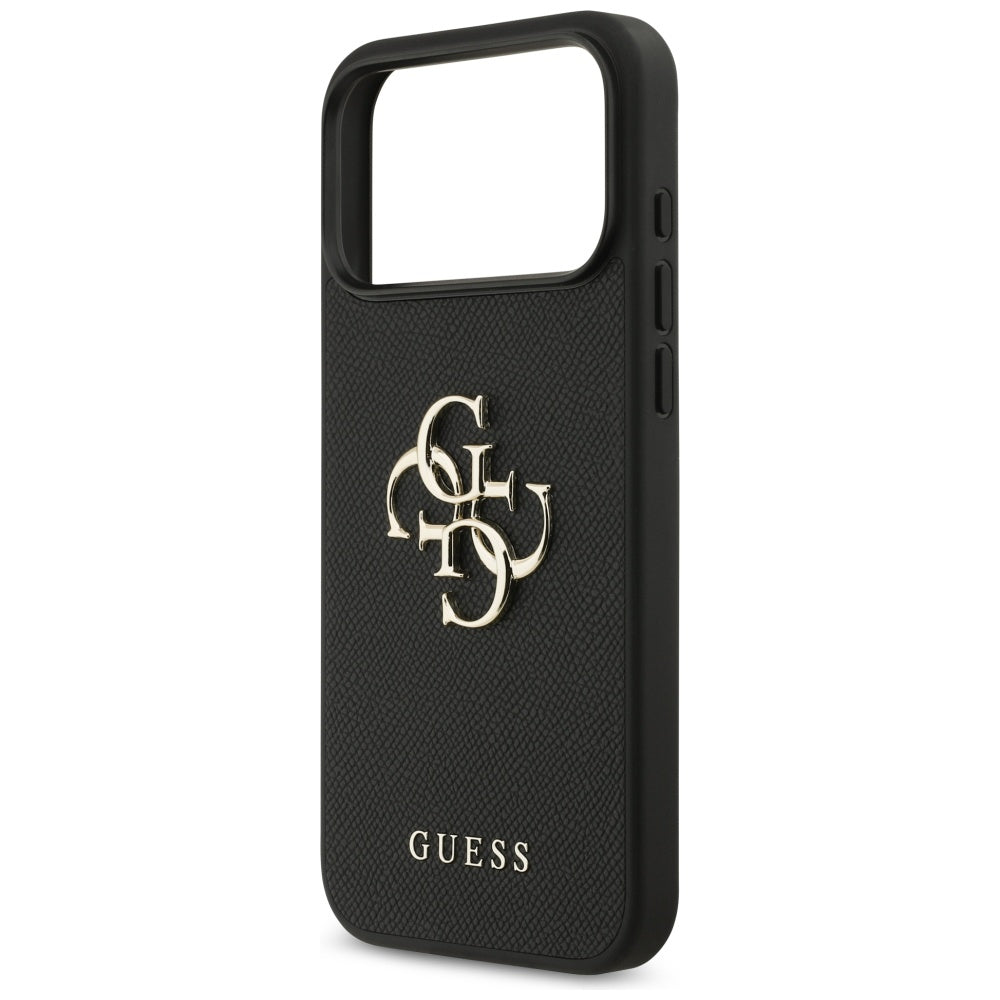 Husă Guess Hardcase 4G Grained Big and Classic Logo pentru iPhone 17 Pro Max – negru (GUHCP17XPGT4MBK) — imagine 5