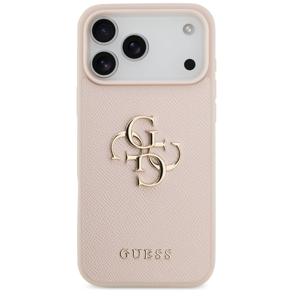 Husă Guess Hardcase 4G Grained Big and Classic Logo pentru iPhone 17 Pro Max – roz — imagine 2
