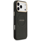Husă Guess Peony Hot Stamp MagSafe pentru iPhone 17 Pro Max – negru — imagine 3