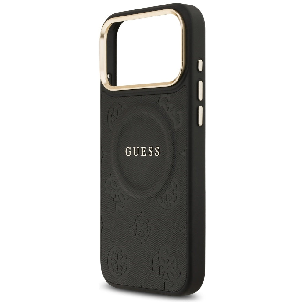 Husă Guess Peony Hot Stamp MagSafe pentru iPhone 17 Pro Max – negru — imagine 5