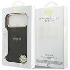Husă Guess Peony Hot Stamp MagSafe pentru iPhone 17 Pro Max – negru — imagine 7