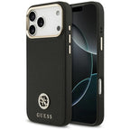 Husă Guess Grained Strass Logo MagSafe pentru iPhone 17 Pro Max – negru — imagine 1
