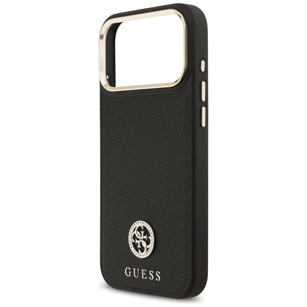 Husă Guess Grained Strass Logo MagSafe pentru iPhone 17 Pro Max – negru — imagine 5