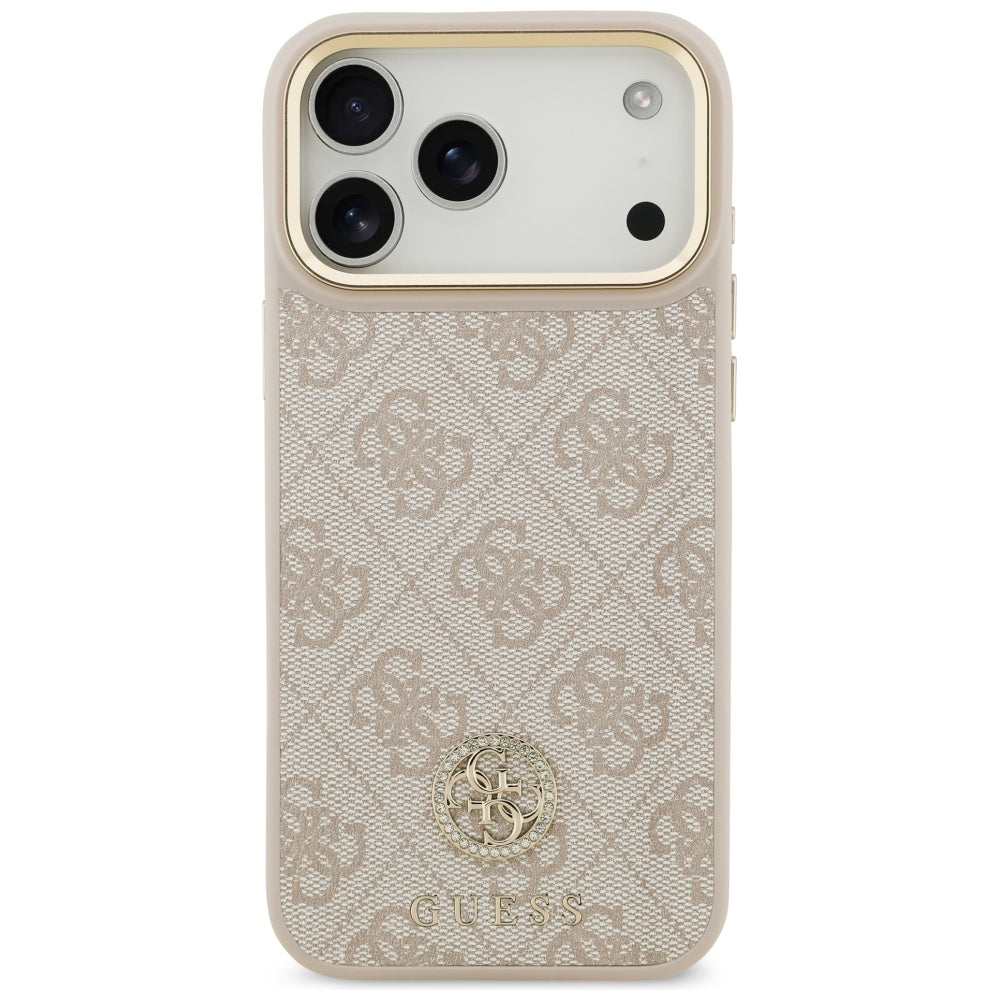 Husă Guess Hardcase 4G Strass Logo MagSafe pentru iPhone 17 Pro Max – roz — imagine 2