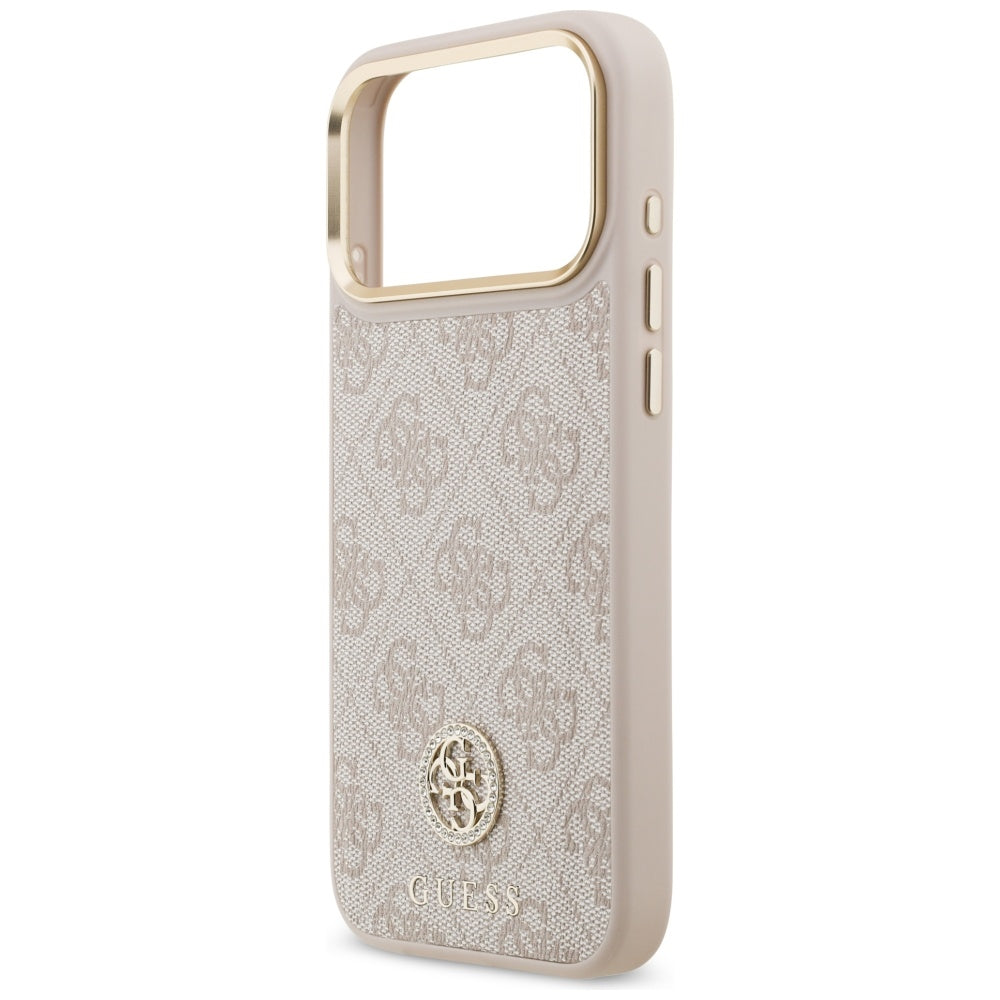 Husă Guess Hardcase 4G Strass Logo MagSafe pentru iPhone 17 Pro Max – roz — imagine 5