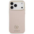 Husă Guess Grained Strass Logo MagSafe pentru iPhone 17 Pro Max – roz — imagine 2