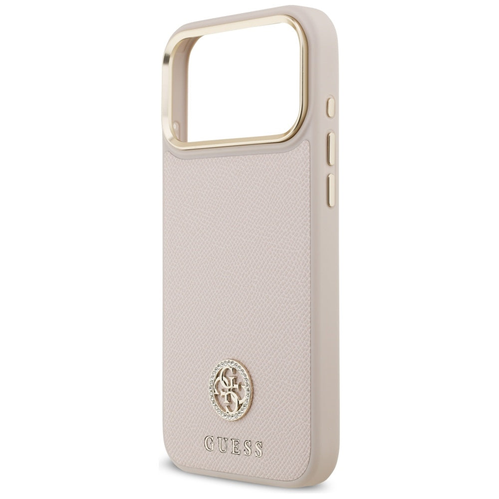 Husă Guess Grained Strass Logo MagSafe pentru iPhone 17 Pro Max – roz — imagine 5
