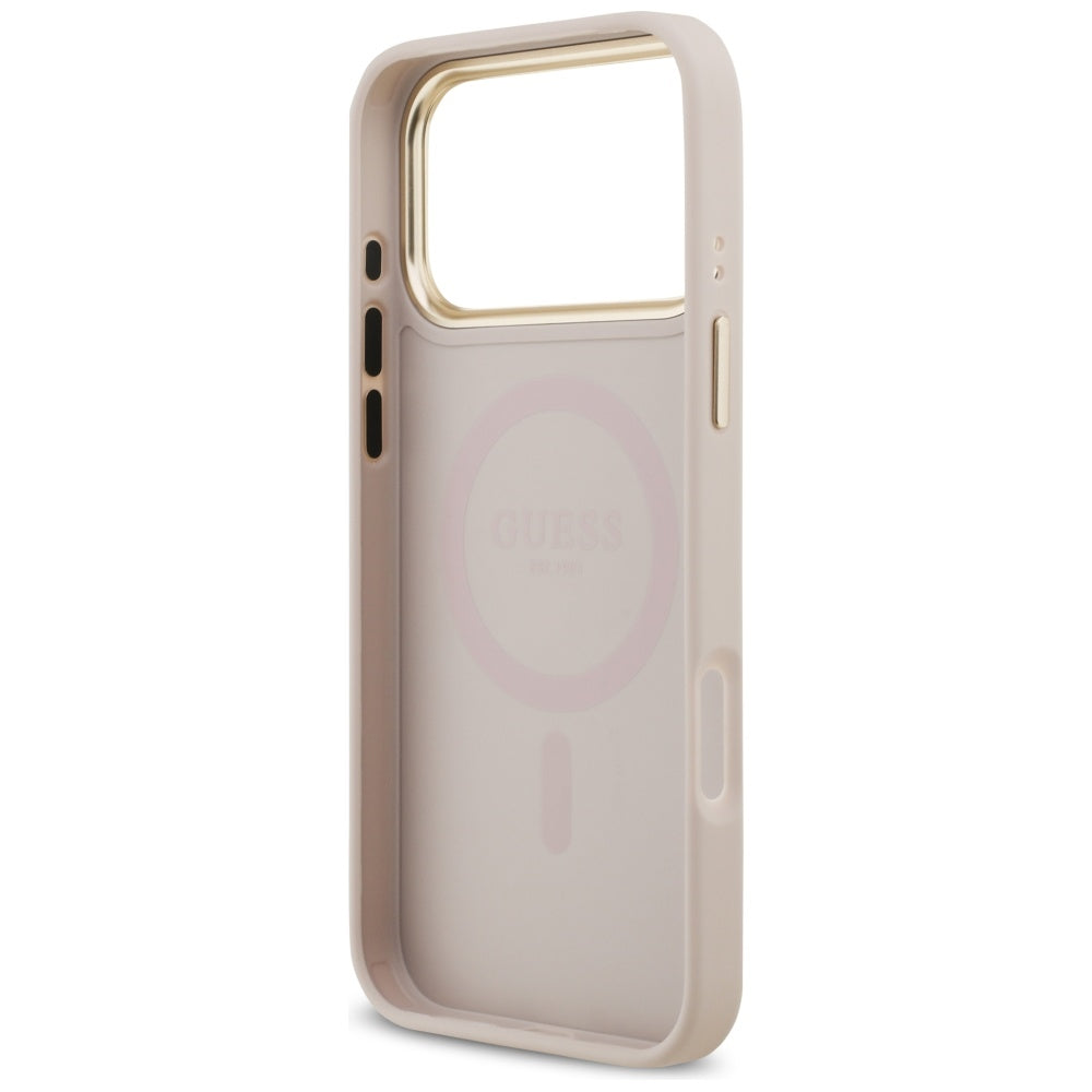 Husă Guess Grained Strass Logo MagSafe pentru iPhone 17 Pro Max – roz — imagine 6