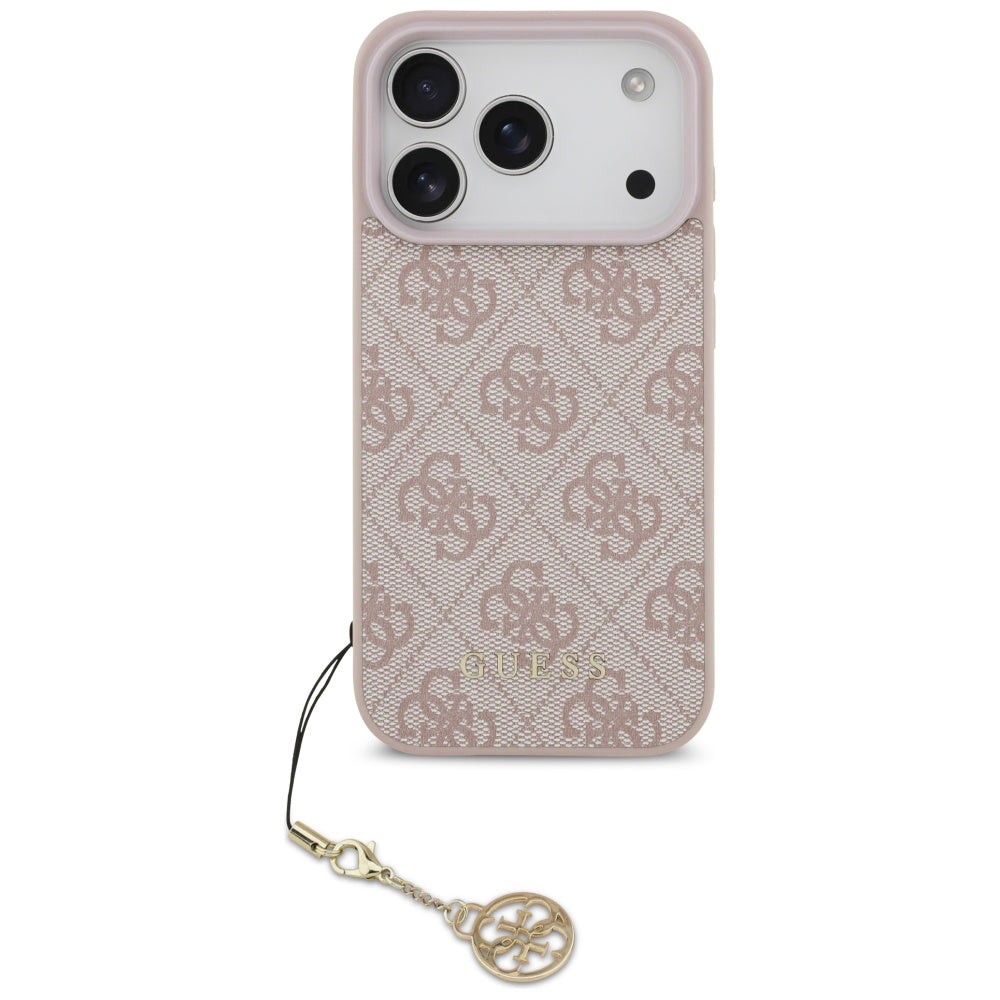 Husă Guess Hardcase 4G Charm Cradle MagSafe pentru iPhone 17 Pro Max – roz — imagine 1