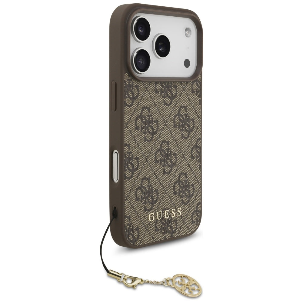 Husă Guess Hardcase 4G Charm Cradle MagSafe pentru iPhone 17 Pro Max – maro — imagine 2