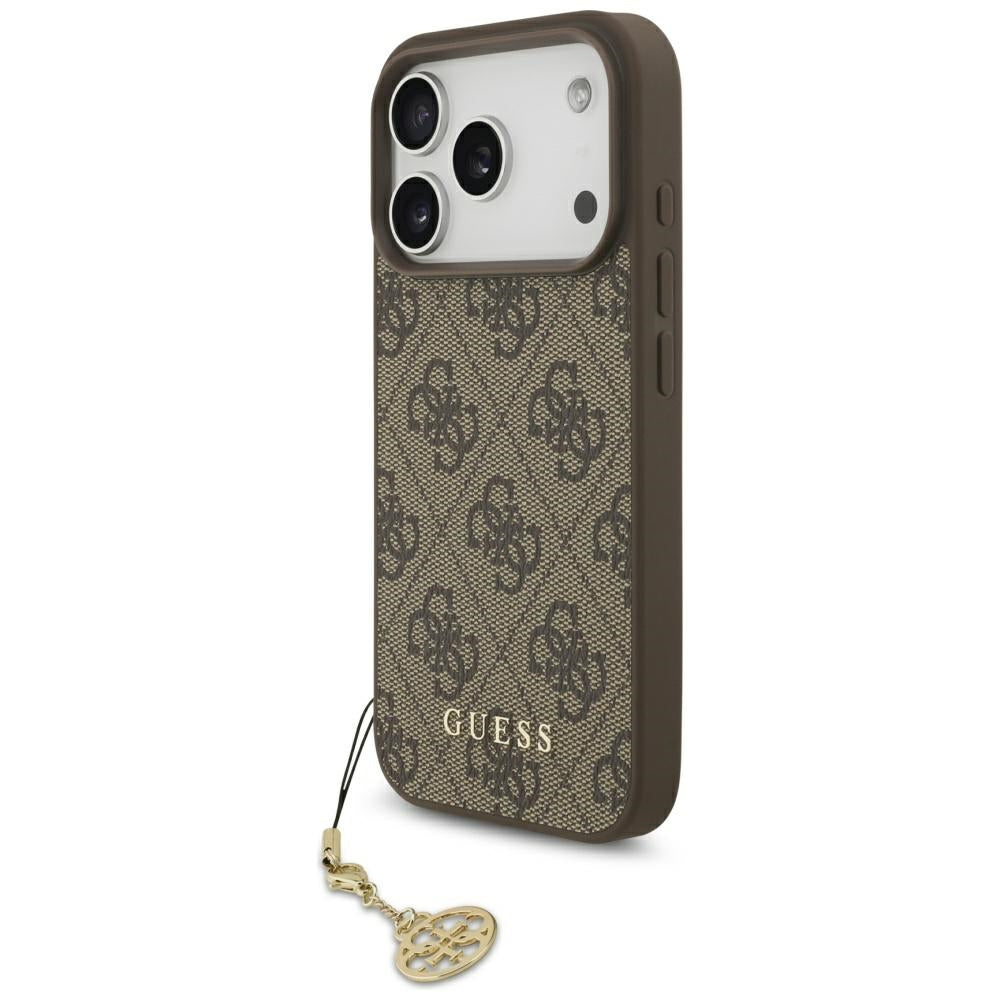 Husă Guess Hardcase 4G Charm Cradle MagSafe pentru iPhone 17 Pro Max – maro — imagine 3