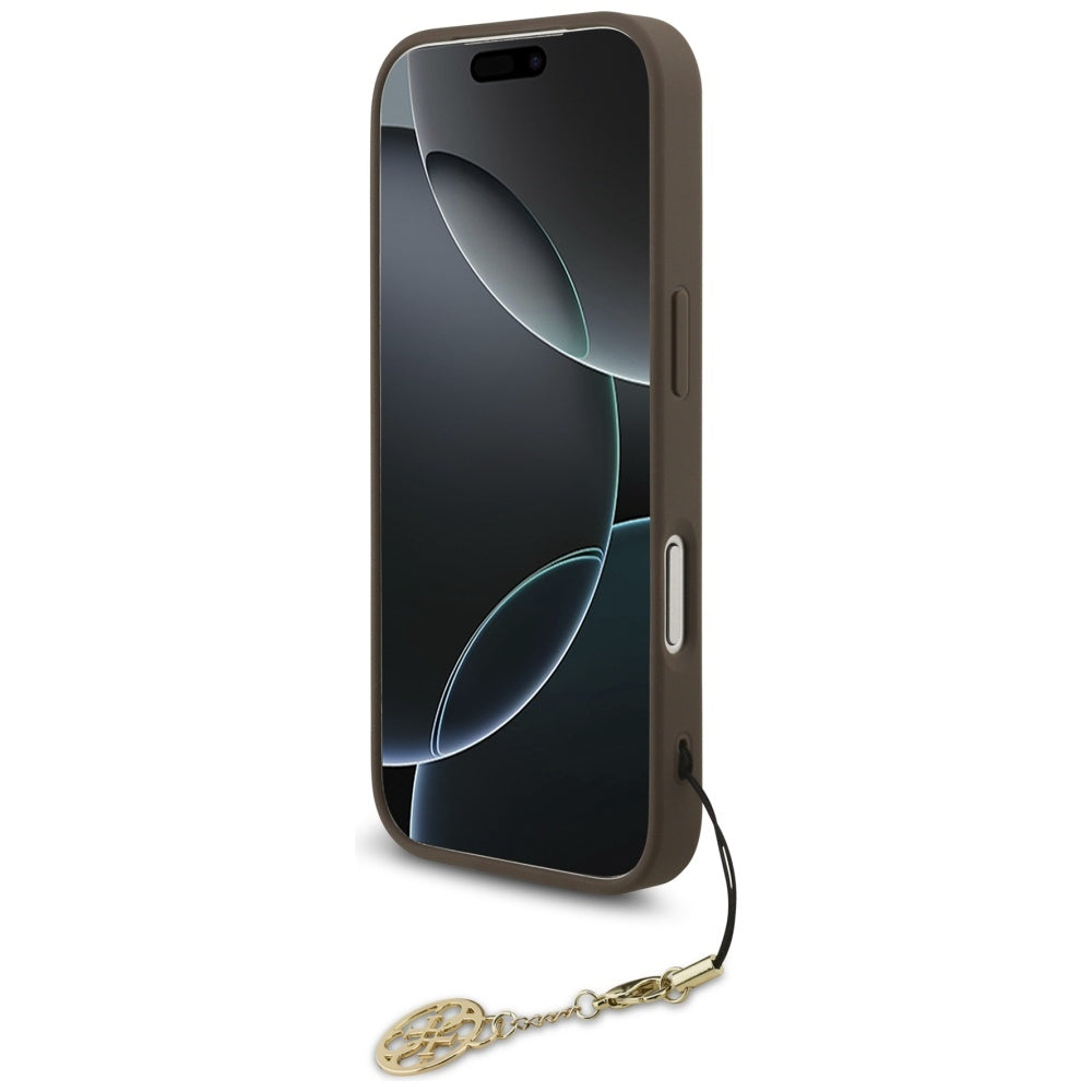 Husă Guess Hardcase 4G Charm Cradle MagSafe pentru iPhone 17 Pro Max – maro — imagine 4