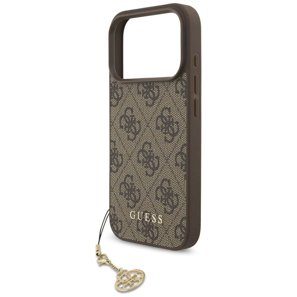 Husă Guess Hardcase 4G Charm Cradle MagSafe pentru iPhone 17 Pro Max – maro — imagine 5