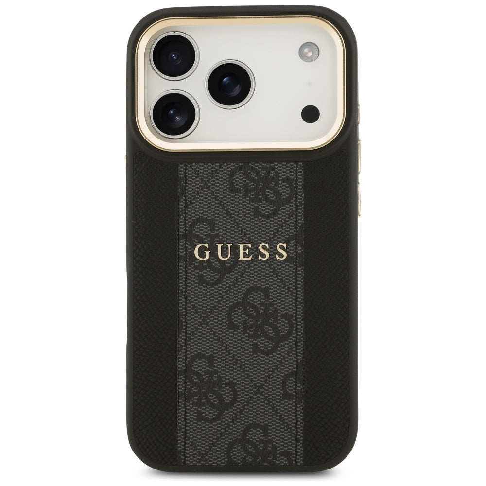 Husă Guess Hardcase 4G Stripe MagSafe pentru iPhone 17 Pro Max – negru — imagine 2