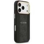 Husă Guess Hardcase 4G Stripe MagSafe pentru iPhone 17 Pro Max – negru — imagine 3