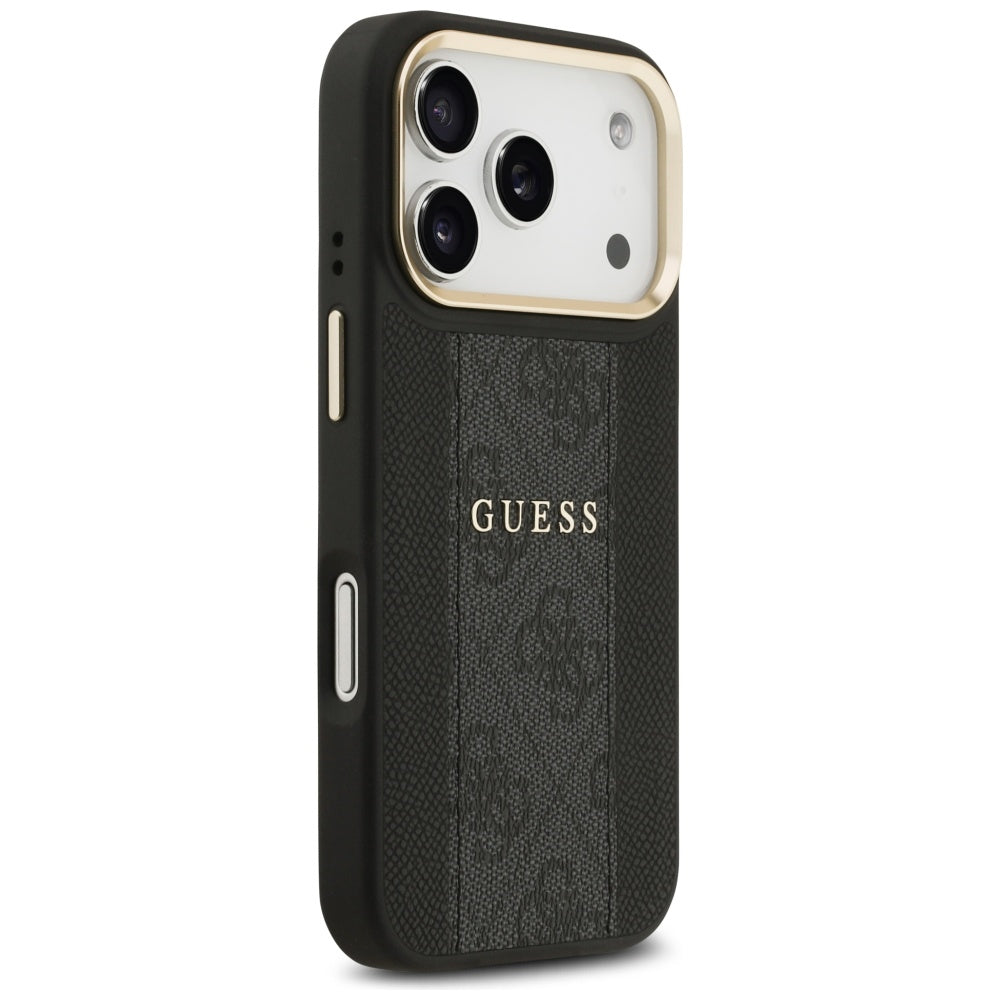 Husă Guess Hardcase 4G Stripe MagSafe pentru iPhone 17 Pro Max – negru — imagine 3