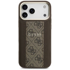 Husă Guess Hardcase 4G Stripe MagSafe pentru iPhone 17 Pro Max – maro — imagine 2