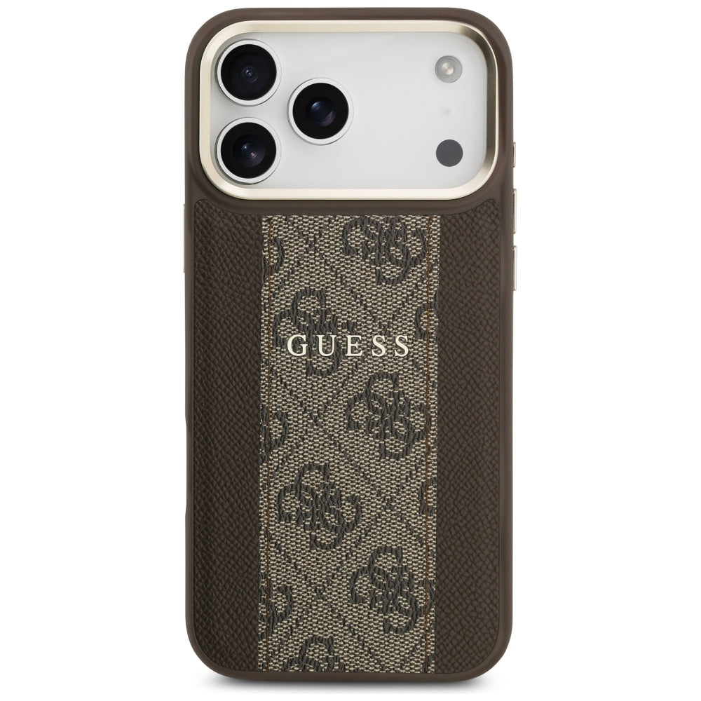 Husă Guess Hardcase 4G Stripe MagSafe pentru iPhone 17 Pro Max – maro — imagine 2