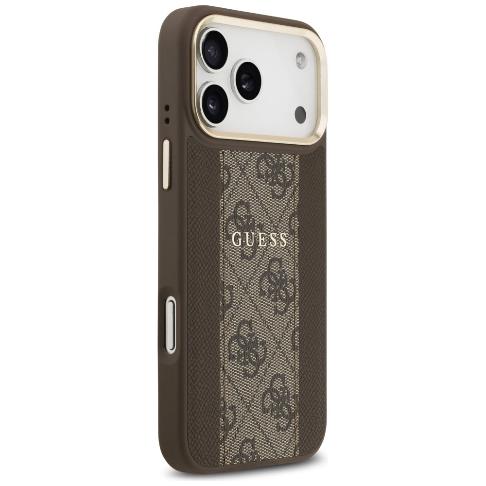 Husă Guess Hardcase 4G Stripe MagSafe pentru iPhone 17 Pro Max – maro — imagine 3