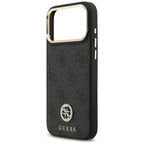 Husă Guess Hardcase 4G Strass Logo MagSafe pentru iPhone 17 Pro Max – negru — imagine 3