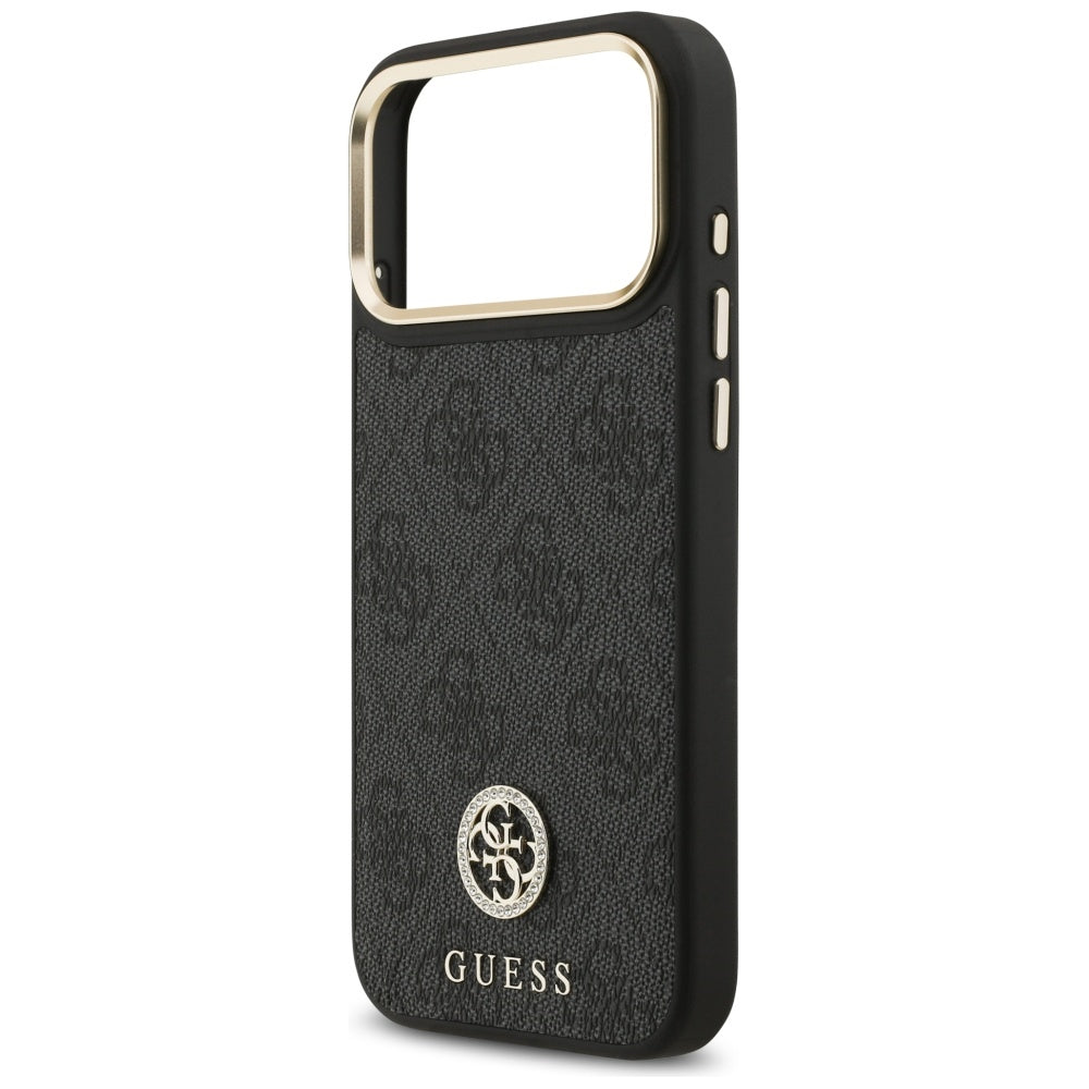 Husă Guess Hardcase 4G Strass Logo MagSafe pentru iPhone 17 Pro Max – negru — imagine 3