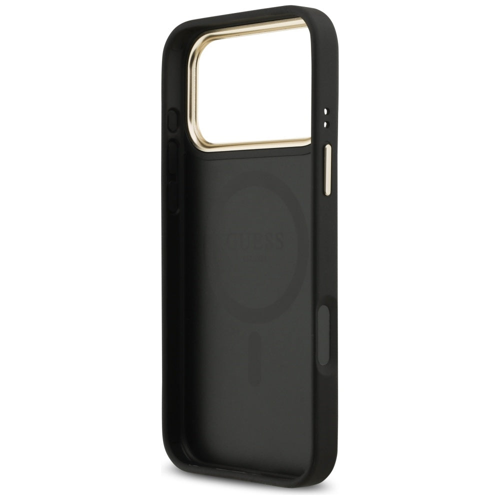 Husă Guess Hardcase 4G Strass Logo MagSafe pentru iPhone 17 Pro Max – negru — imagine 6