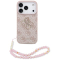 Husă Guess Hardcase 4G Classic Logo with Strap pentru iPhone 17 Pro Max – roz (GUHCP17XP4GMGSP) — imagine 1